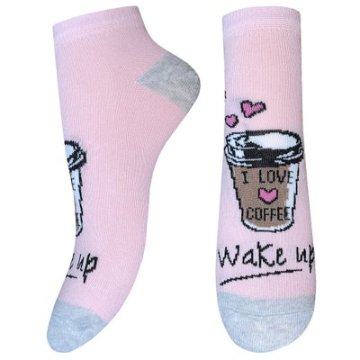 Шкарпетки жіночі 5446 кава св.-рожевий / срібло меланж 5446 0023 4111 фото