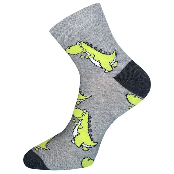 Шкарпетки чоловічі 6418 динозавр сірий меланж 6418 0025 6400 фото