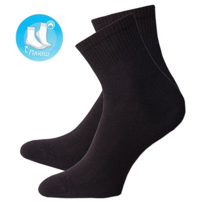Шкарпетки чоловічі 6331 чорний, плюш/темно-сірий, плюш  6331 0025 9309 фото