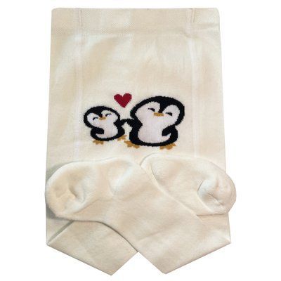 Tights for babies with terry foot  8272 "Friendly Penguins"