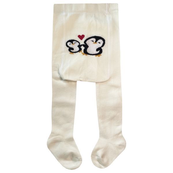 Tights for babies with terry foot  8272 "Friendly Penguins"